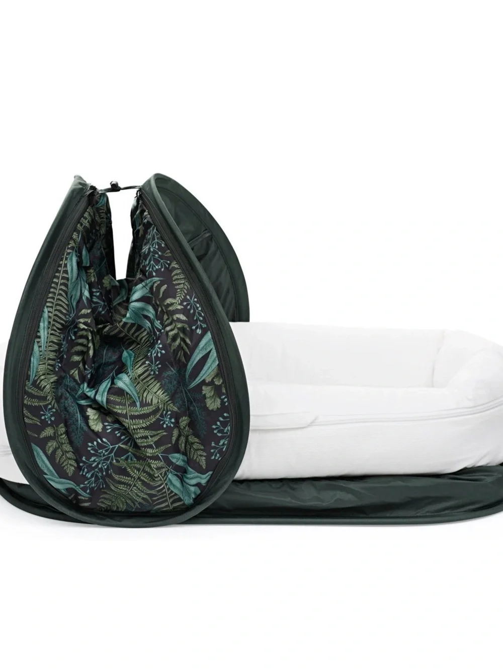 Kids Travel Pop-Up Mosquito Net with Green Leaf Print